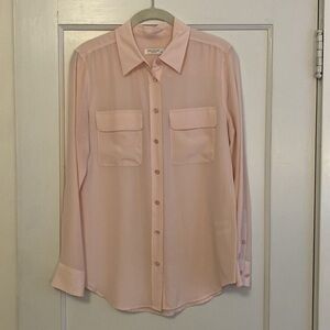 Equipment Signature Silk Button-down Shirt Pink sz S/P